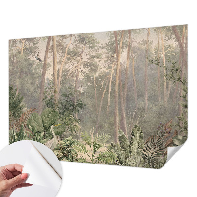 Children's wall mural with a natural harmony design