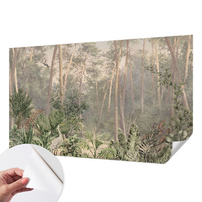 Children's wall mural with a natural harmony design