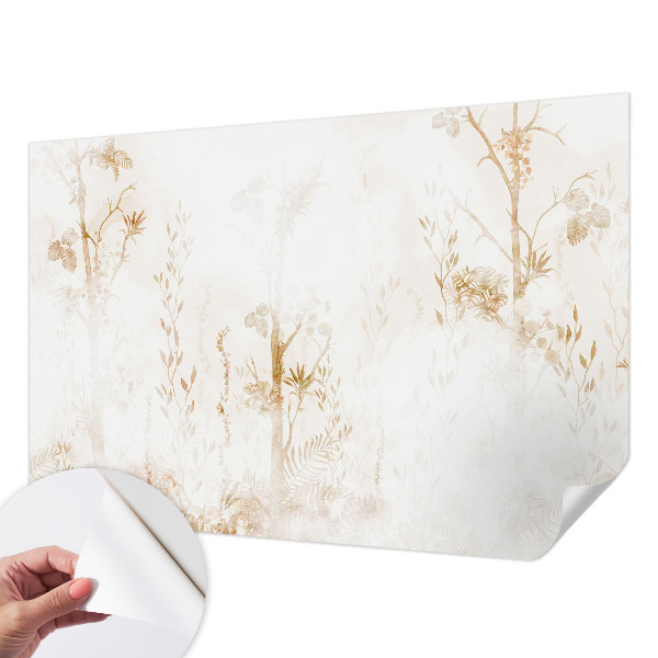 Baby room wall mural with a botanical elegance design for nurseries