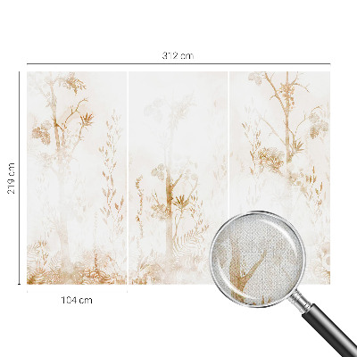 Baby room wall mural with a botanical elegance design for nurseries