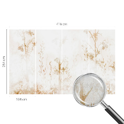 Baby room wall mural with a botanical elegance design for nurseries