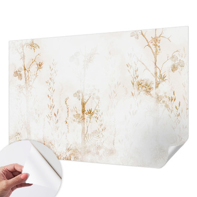 Baby room wall mural with a botanical elegance design for nurseries