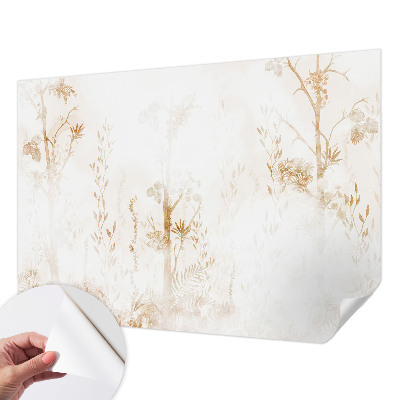 Baby room wall mural with a botanical elegance design for nurseries