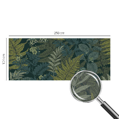 Self-adhesive wall mural with a green elegant design