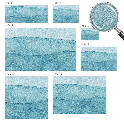Peel and stick wallpaper mural Blue waves
