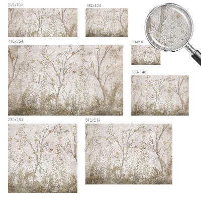 Stick-on wall mural featuring a forest corner motif