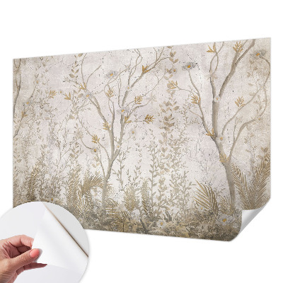 Stick-on wall mural featuring a forest corner motif