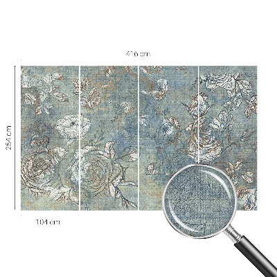 Peel and stick wall mural for living room Romantic roses