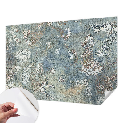 Peel and stick wall mural for living room Romantic roses