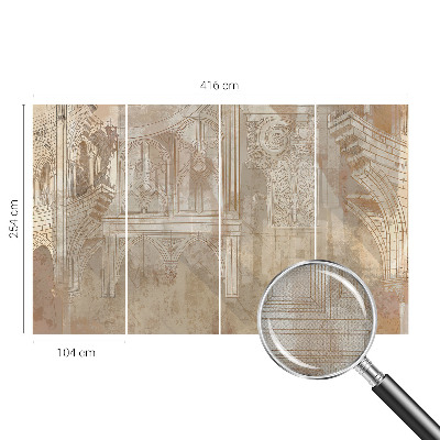 Removable wall mural wallpaper Historical ornaments