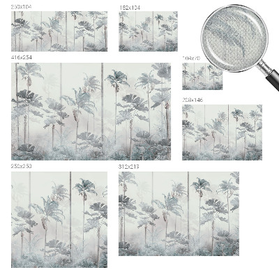 Peel and stick wall mural for bedroom with a tropical landscape design
