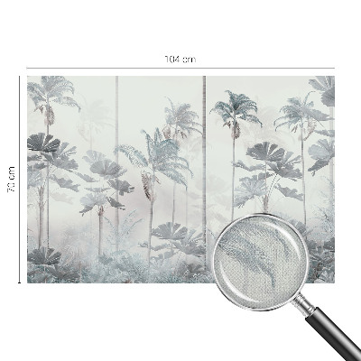 Peel and stick wall mural for bedroom with a tropical landscape design