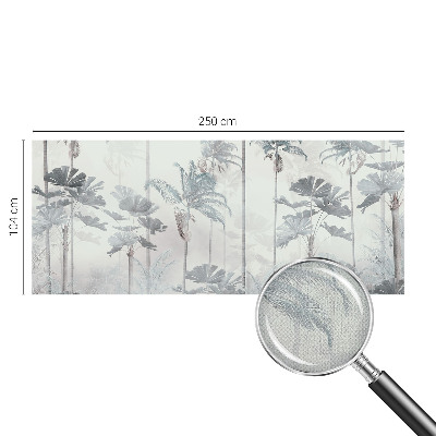 Peel and stick wall mural for bedroom with a tropical landscape design