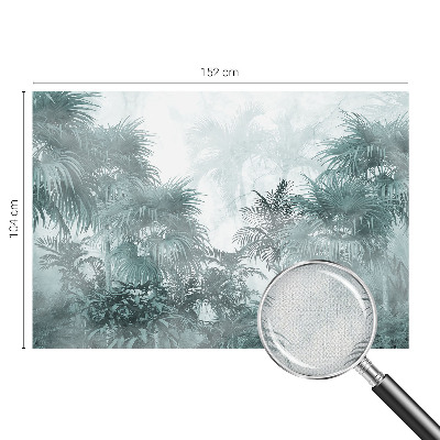 Peel and stick wall mural for kids' room Exotic green