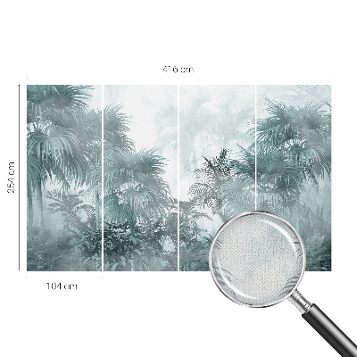 Peel and stick wall mural for kids' room Exotic green