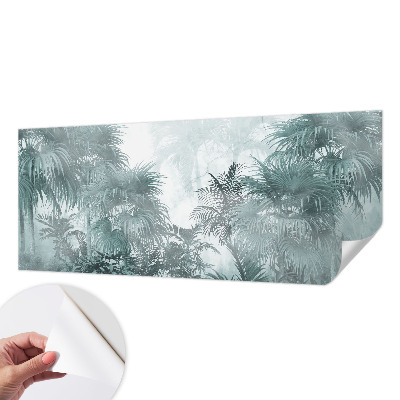 Peel and stick wall mural for kids' room Exotic green