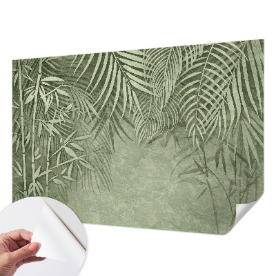 3D wall mural with a bamboo paradise design