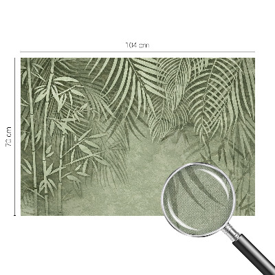 3D wall mural with a bamboo paradise design