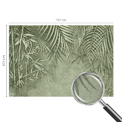 3D wall mural with a bamboo paradise design