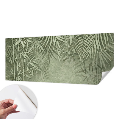 3D wall mural with a bamboo paradise design