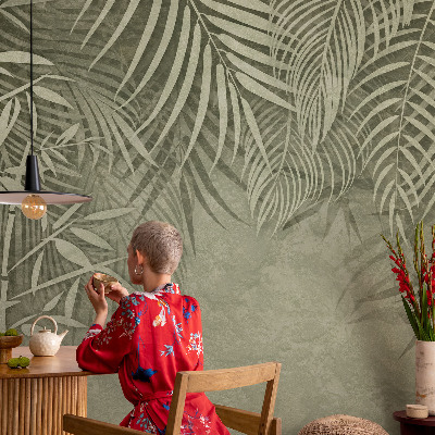 3D wall mural with a bamboo paradise design