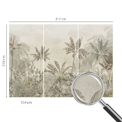 3D photo wallpaper mural with a tropical jungle design