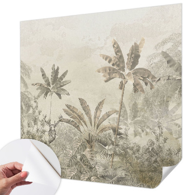 3D photo wallpaper mural with a tropical jungle design
