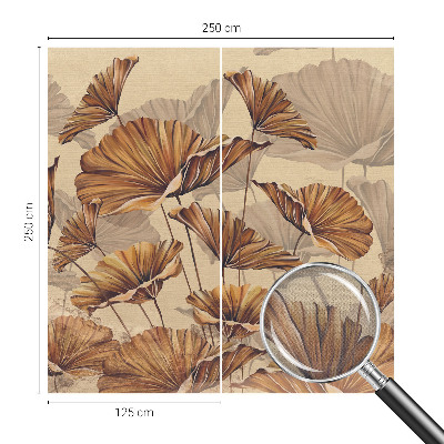 Children's wall mural with an autumn-themed design