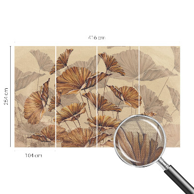 Children's wall mural with an autumn-themed design