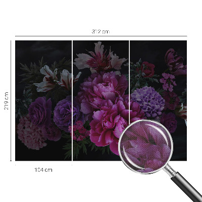 Baby room wall mural with a floral elegance design