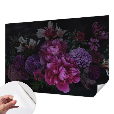 Baby room wall mural with a floral elegance design