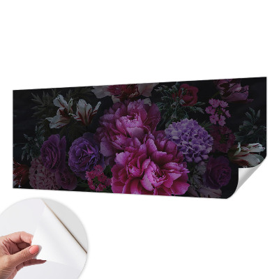Baby room wall mural with a floral elegance design