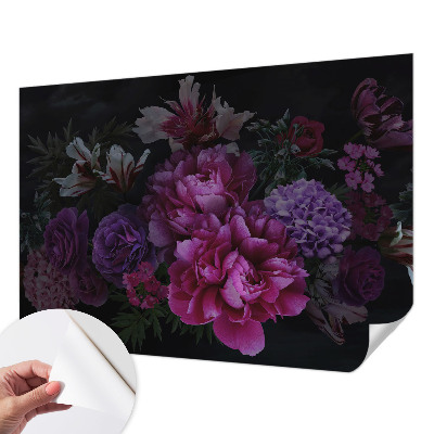 Baby room wall mural with a floral elegance design