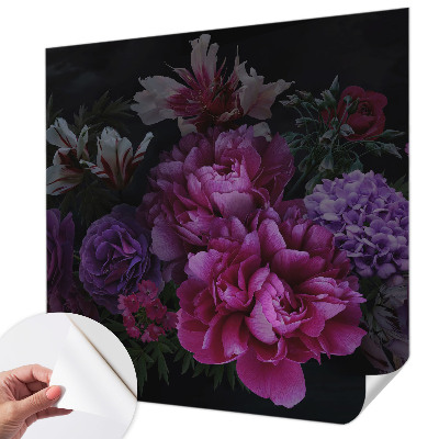Baby room wall mural with a floral elegance design