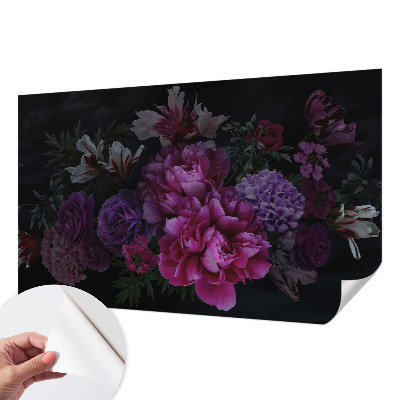 Baby room wall mural with a floral elegance design