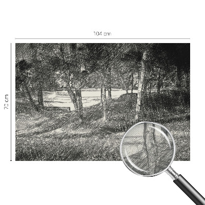 Peel and stick wall mural showing a peaceful landscape