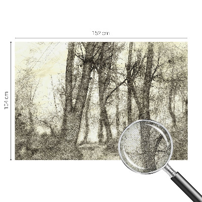 Self-adhesive wall mural with the Forest Melancholy design