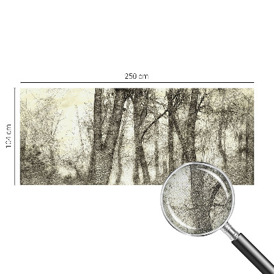 Self-adhesive wall mural with the Forest Melancholy design