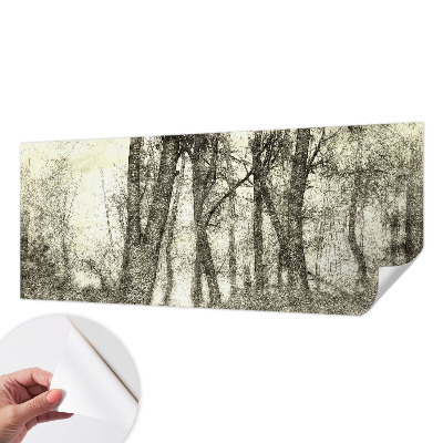Self-adhesive wall mural with the Forest Melancholy design