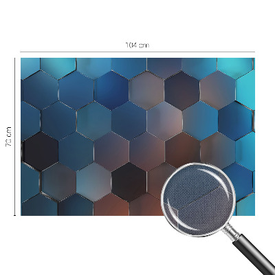 Peel and stick wallpaper mural Blue hexagons