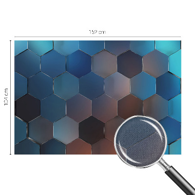 Peel and stick wallpaper mural Blue hexagons