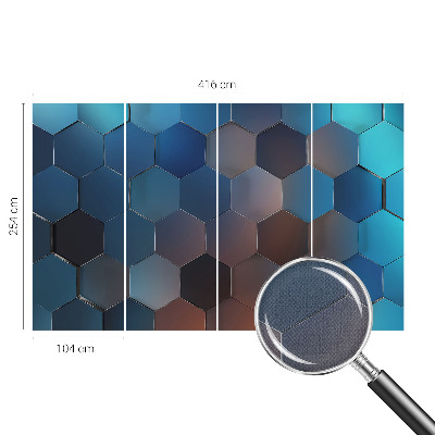 Peel and stick wallpaper mural Blue hexagons