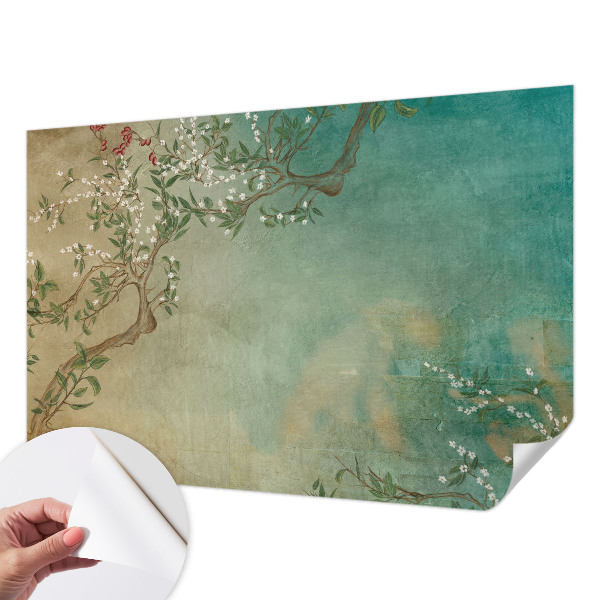Peel and stick wall mural for bedroom Floral harmony