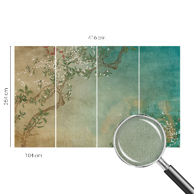 Peel and stick wall mural for bedroom Floral harmony