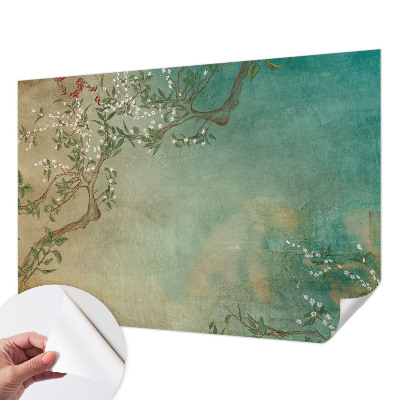 Peel and stick wall mural for bedroom Floral harmony