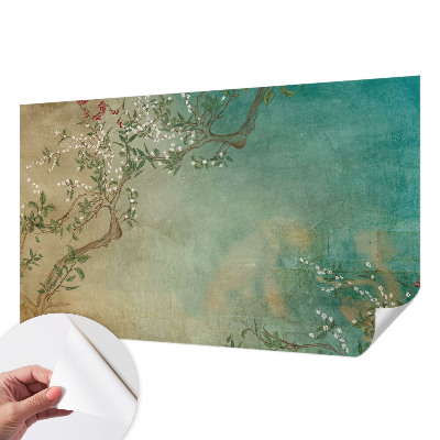 Peel and stick wall mural for bedroom Floral harmony