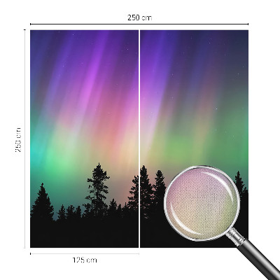 Peel and stick wall mural for living room featuring a magical sky design