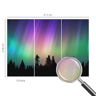 Peel and stick wall mural for living room featuring a magical sky design