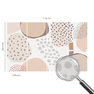 Peel-and-stick wall mural for kids' room with a subtle dotted pattern