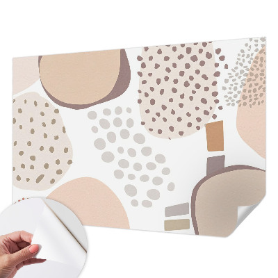 Peel-and-stick wall mural for kids' room with a subtle dotted pattern